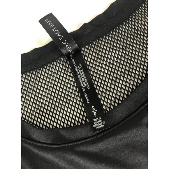 Live Love Dream Athletic Juniors Top Short Sleeve Mesh Back Shirt Black Small - Picture 4 of 6
